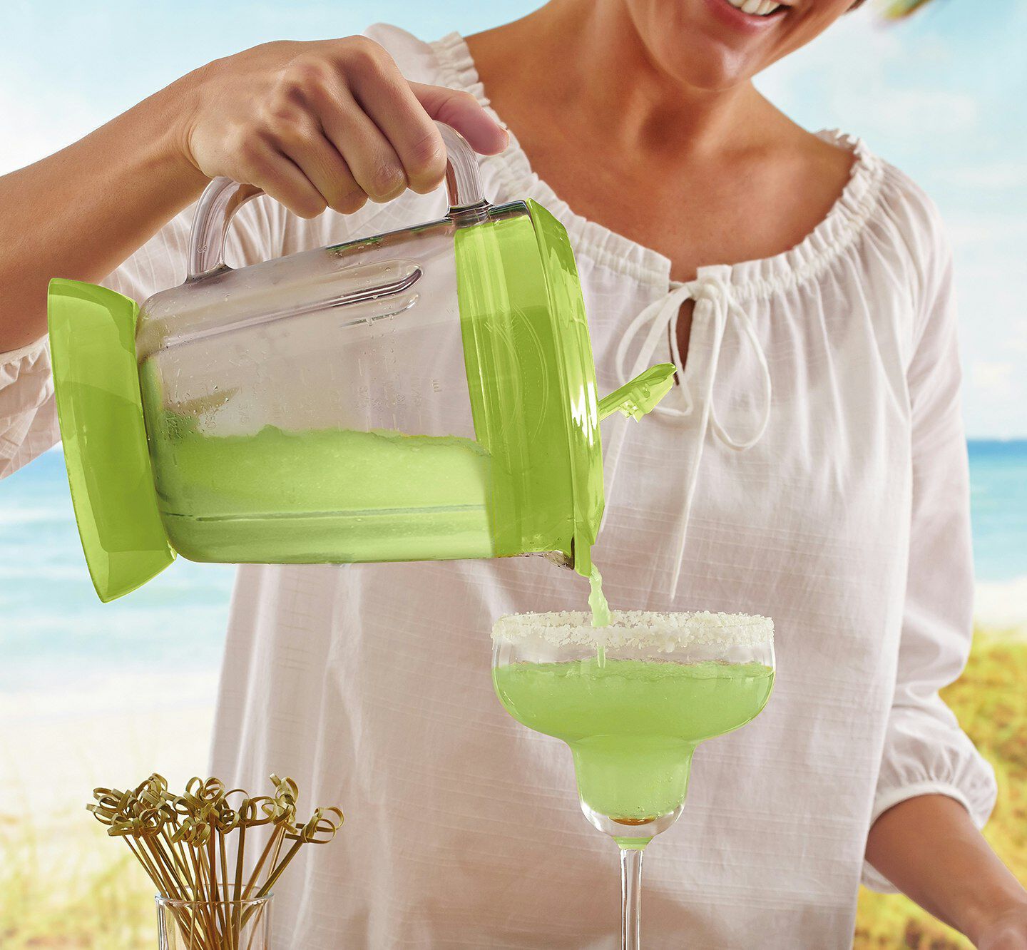 Margaritaville mixed drink machine plastic cup with lid